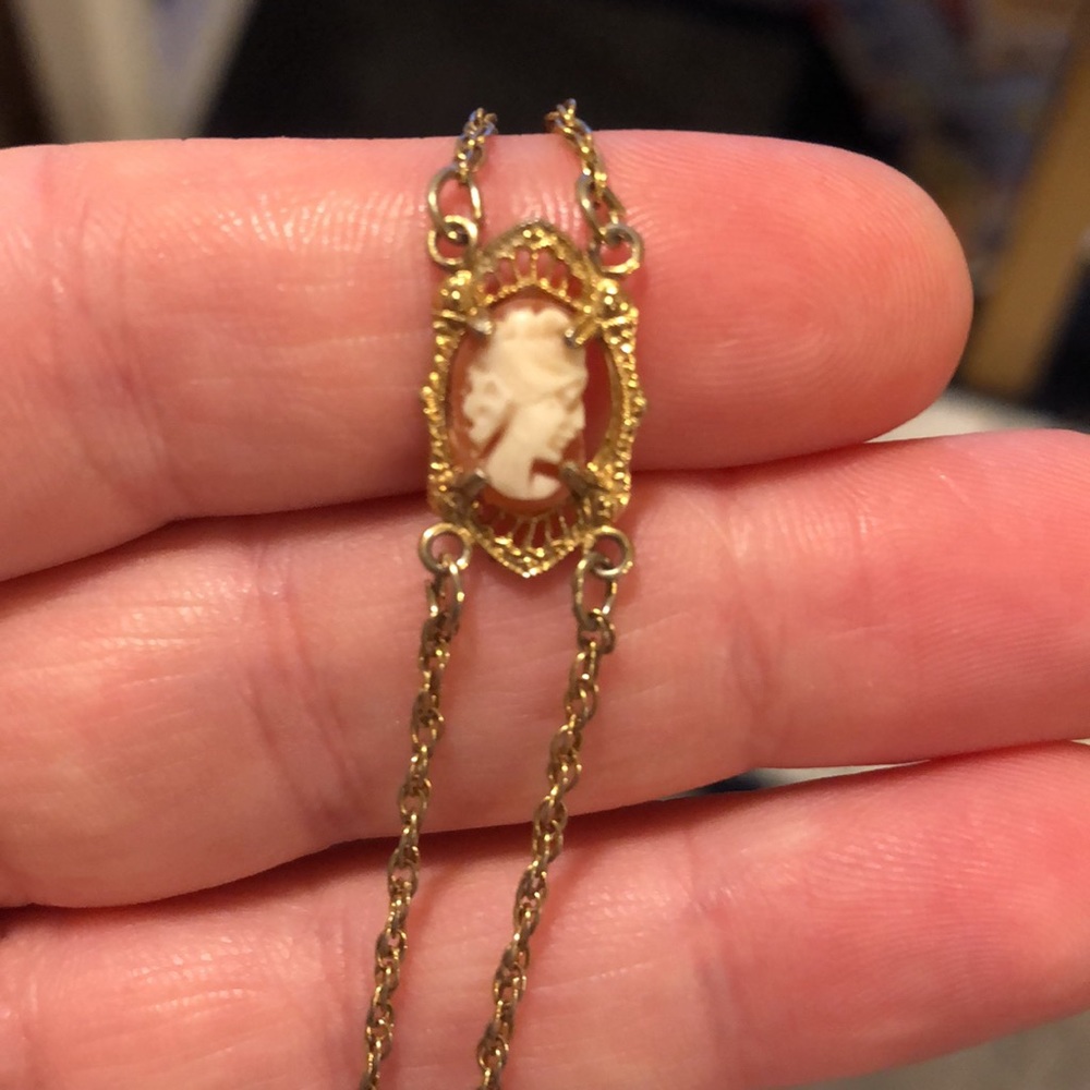 6.5 inches Real Cameo Gold Filled Bracelet
